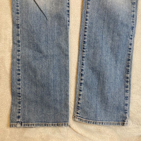 Guess Women's Jeans 35x31 Flirty Straight Destroyed Blue Denim Stretch - Picture 11 of 16